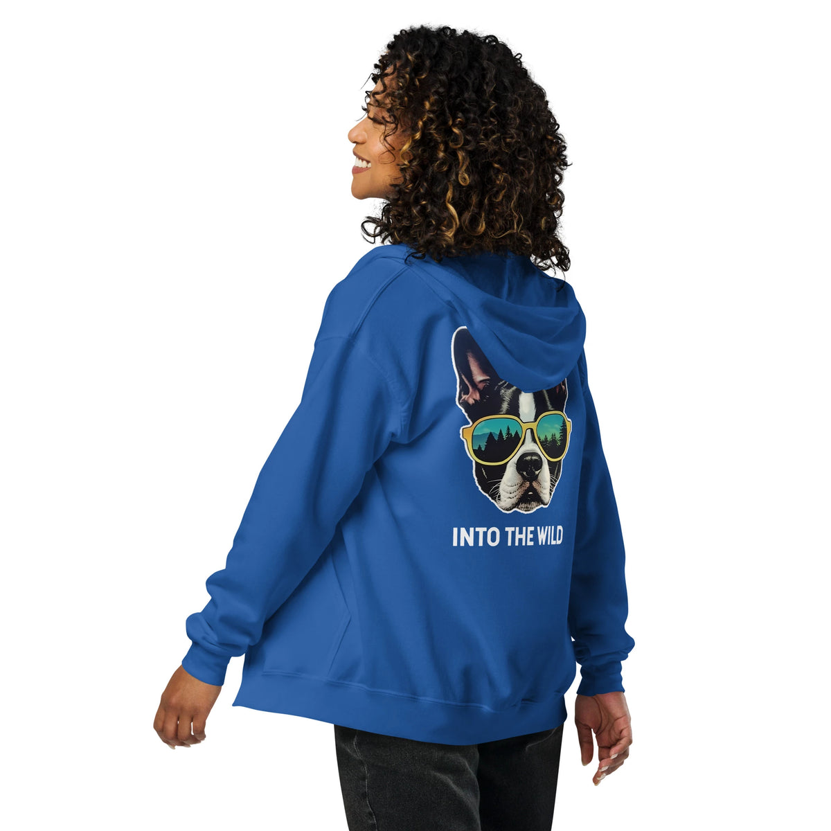 Flower Boston Terrier Pattern Print Men Pullover Hoodie