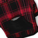 Fashion Dog Zip-Up Hoodie - Red Plaid