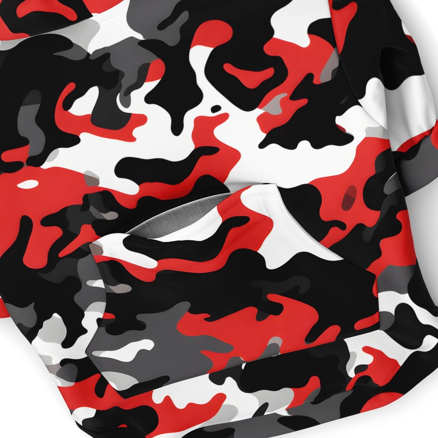 Dog Zip-Up Hoodie - Red Army Camouflage