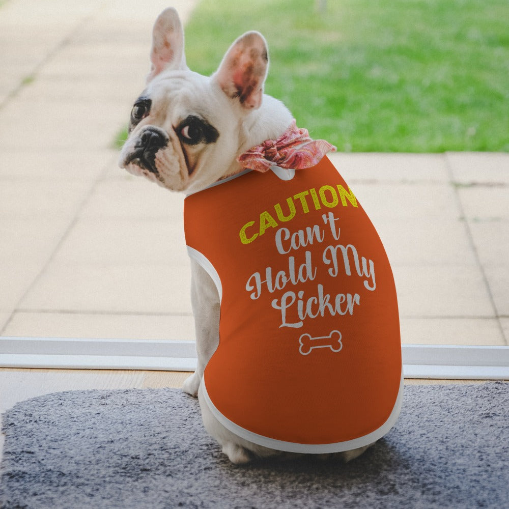 Caution Can't Hold My Licker Dog Shirt Tank Top