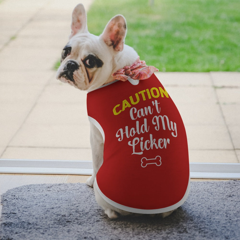 Caution Can't Hold My Licker Dog Shirt Tank Top