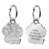 Paw Footprint Dog ID Tag