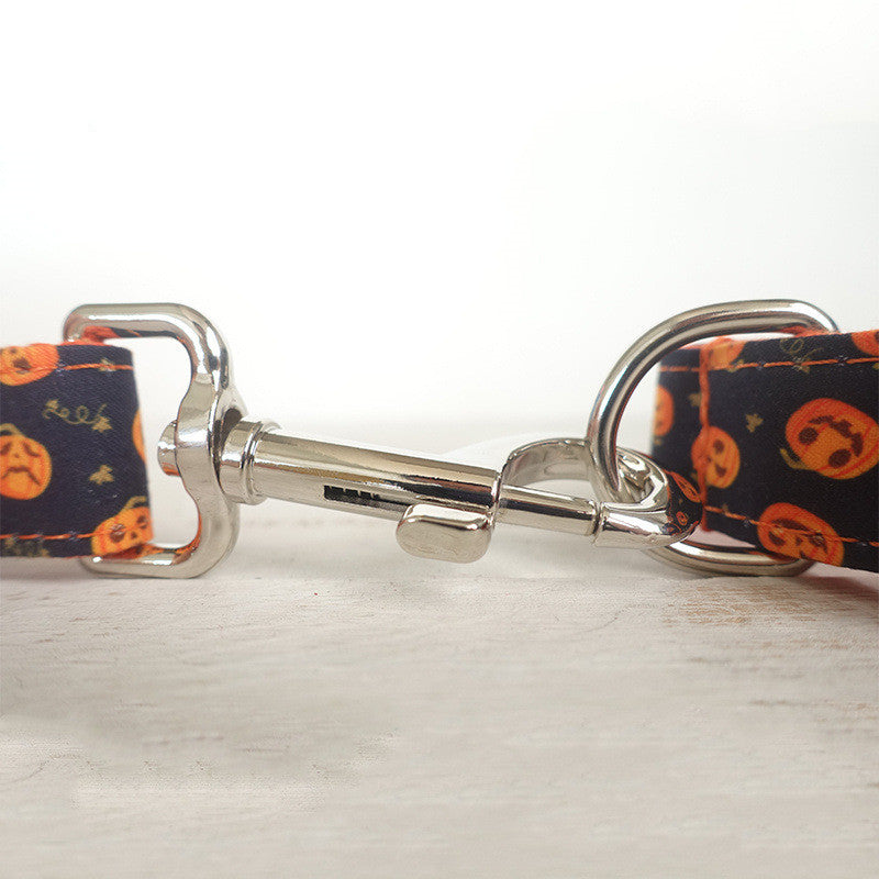 Halloween Style Collar With Bow Tie And Leash Set