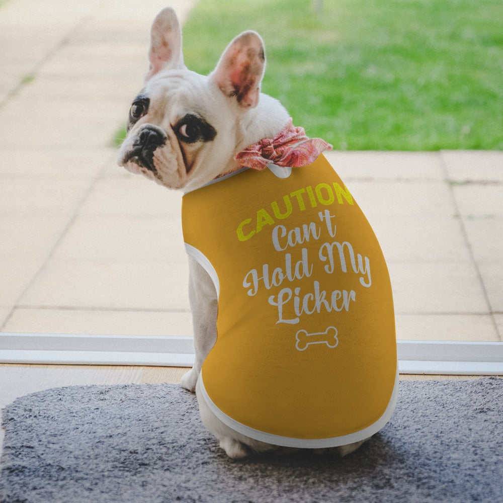Caution Can't Hold My Licker Dog Shirt Tank Top