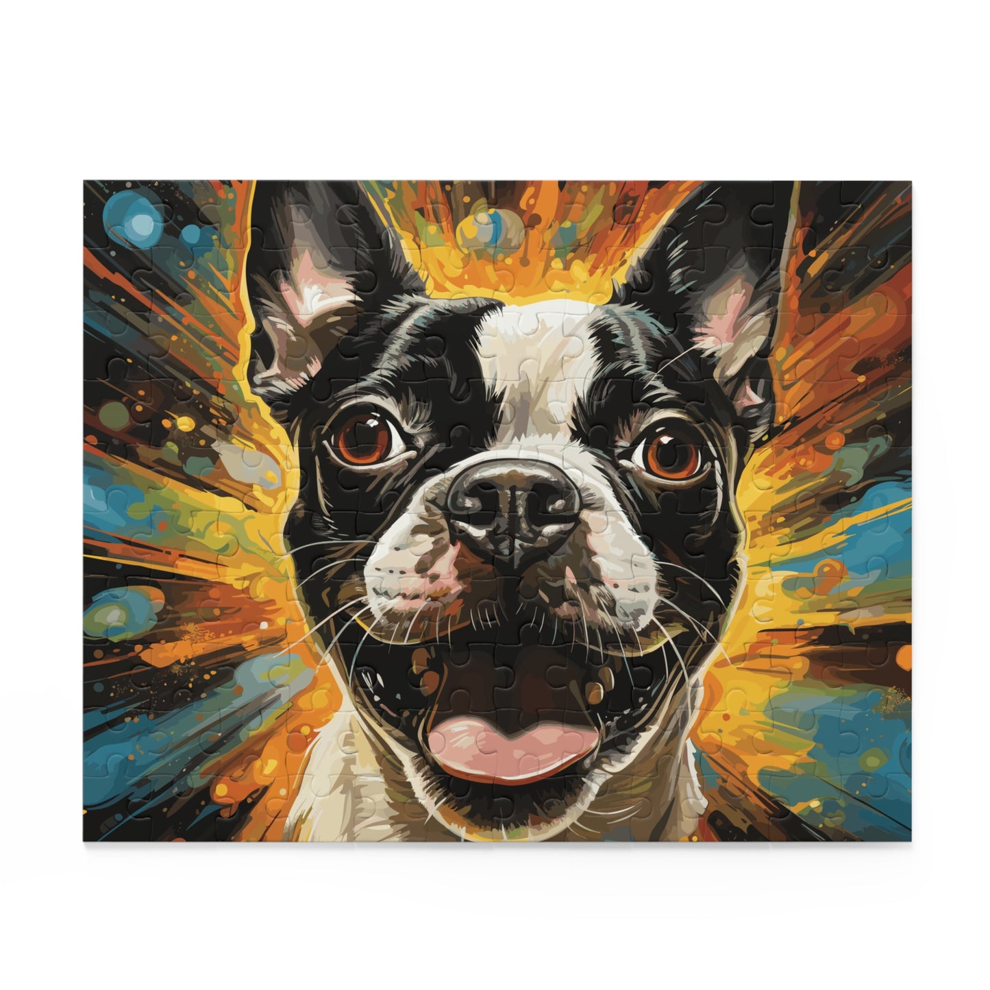 Zoomies Excitement Boston Terrier Dog Puzzle (120, 252, 500-Piece)