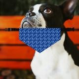 Blue Waves Dog Bandana Collar