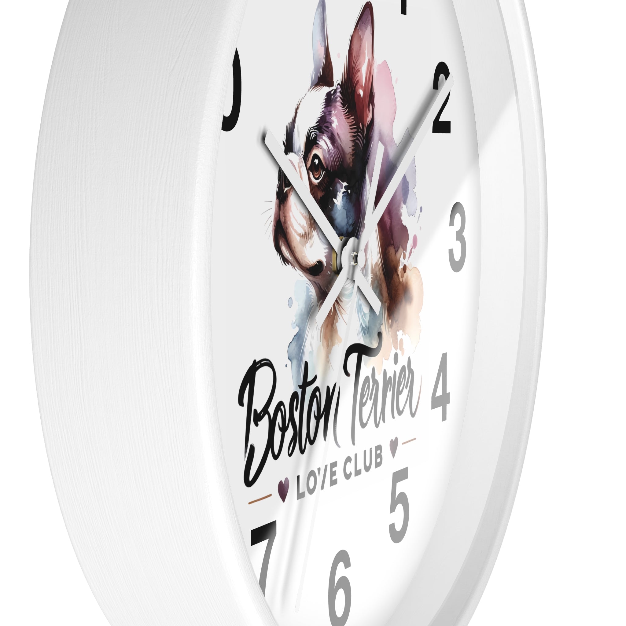 Boston Terrier Love Club Wall Clock