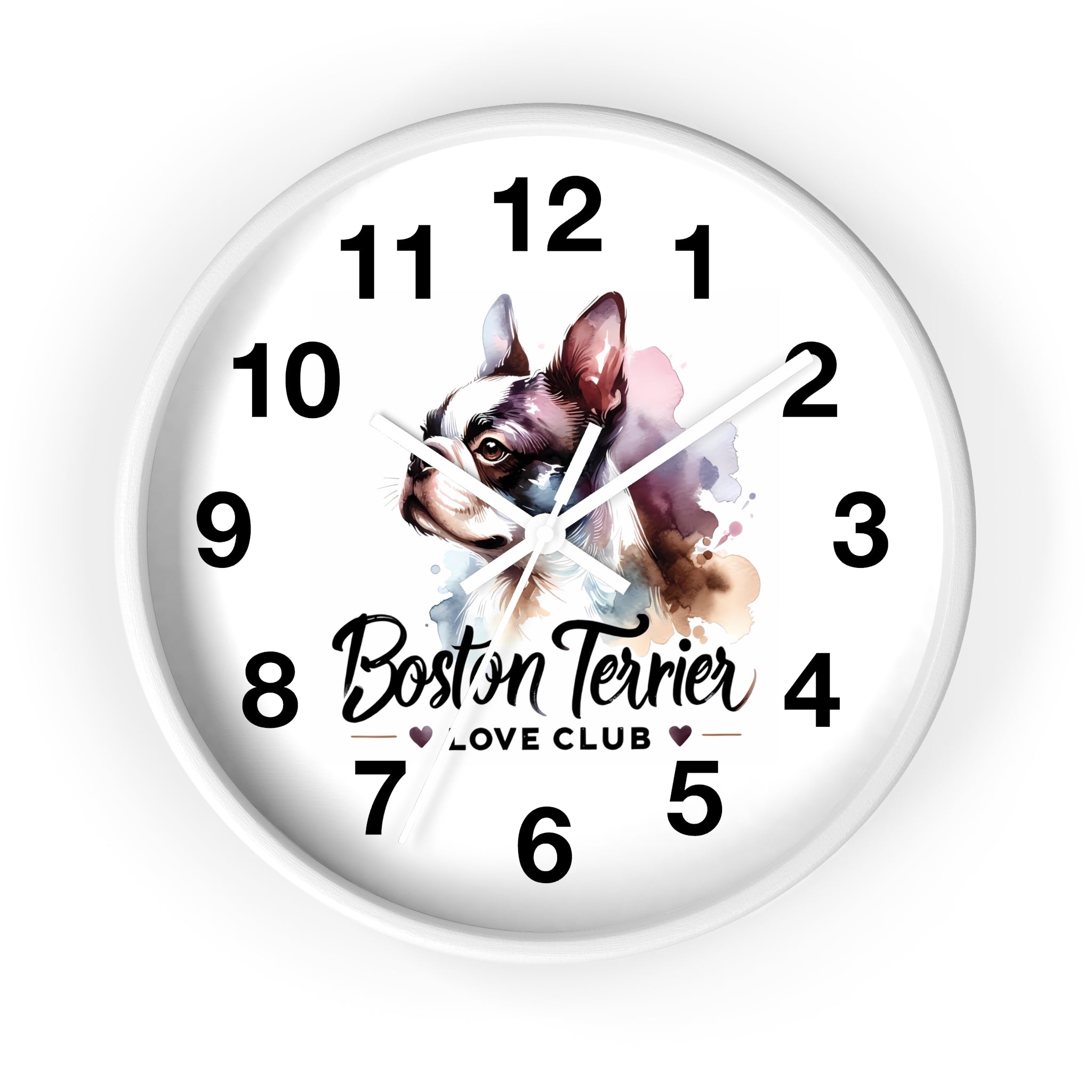 Boston Terrier Love Club Wall Clock