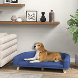 Dog Sofa Couch Bed With Washable Cushion - Blue