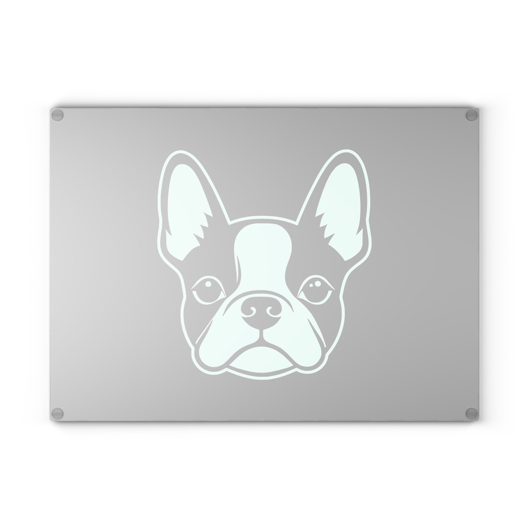 Bostie Face Glass Cutting Board - Black