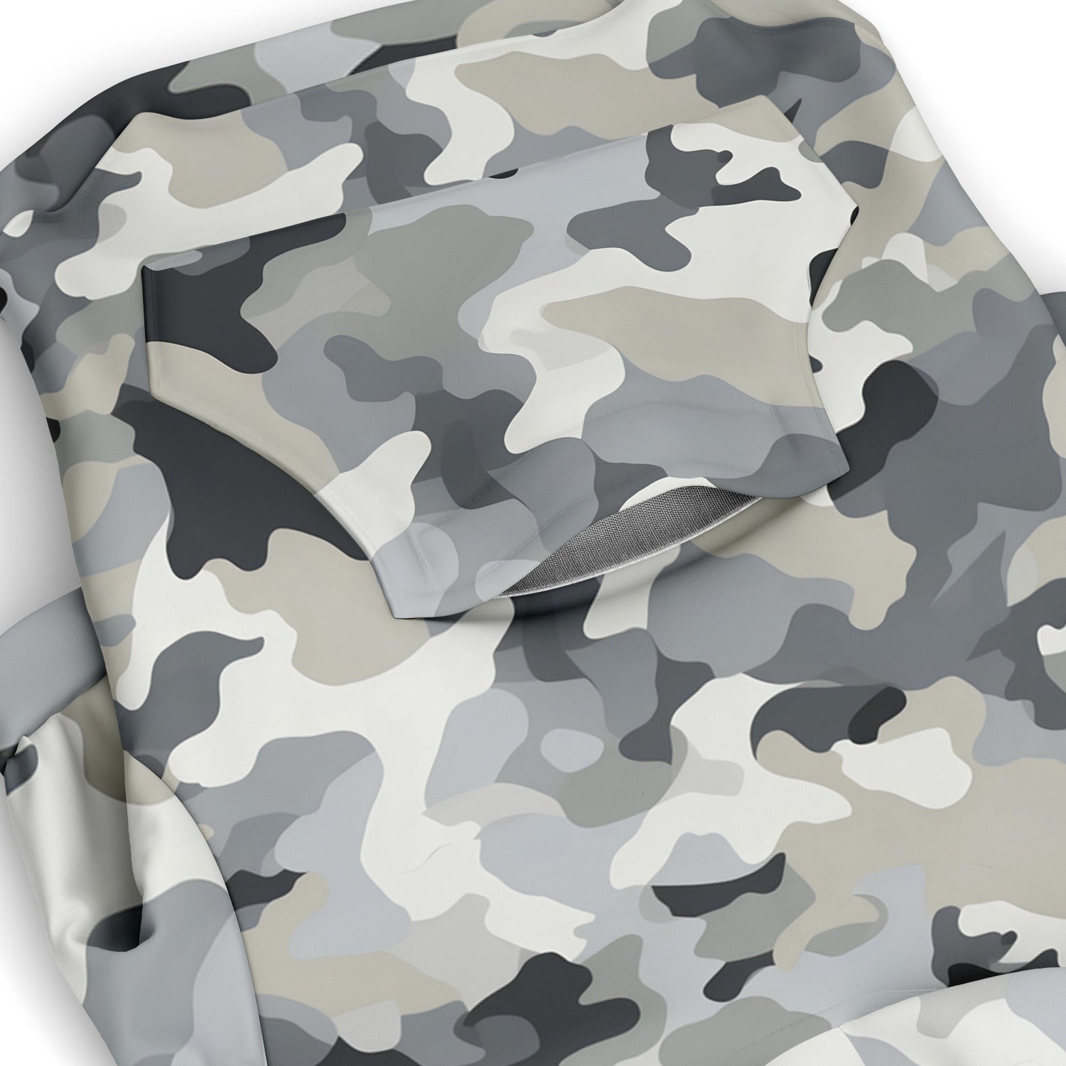 Dog Zip-Up Hoodie - Grey Beige Army Camouflage