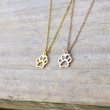Dog Paw Print Necklace Chain
