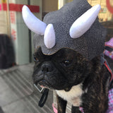 Triceratops Dinosaur Dog Hat Headgear Costume