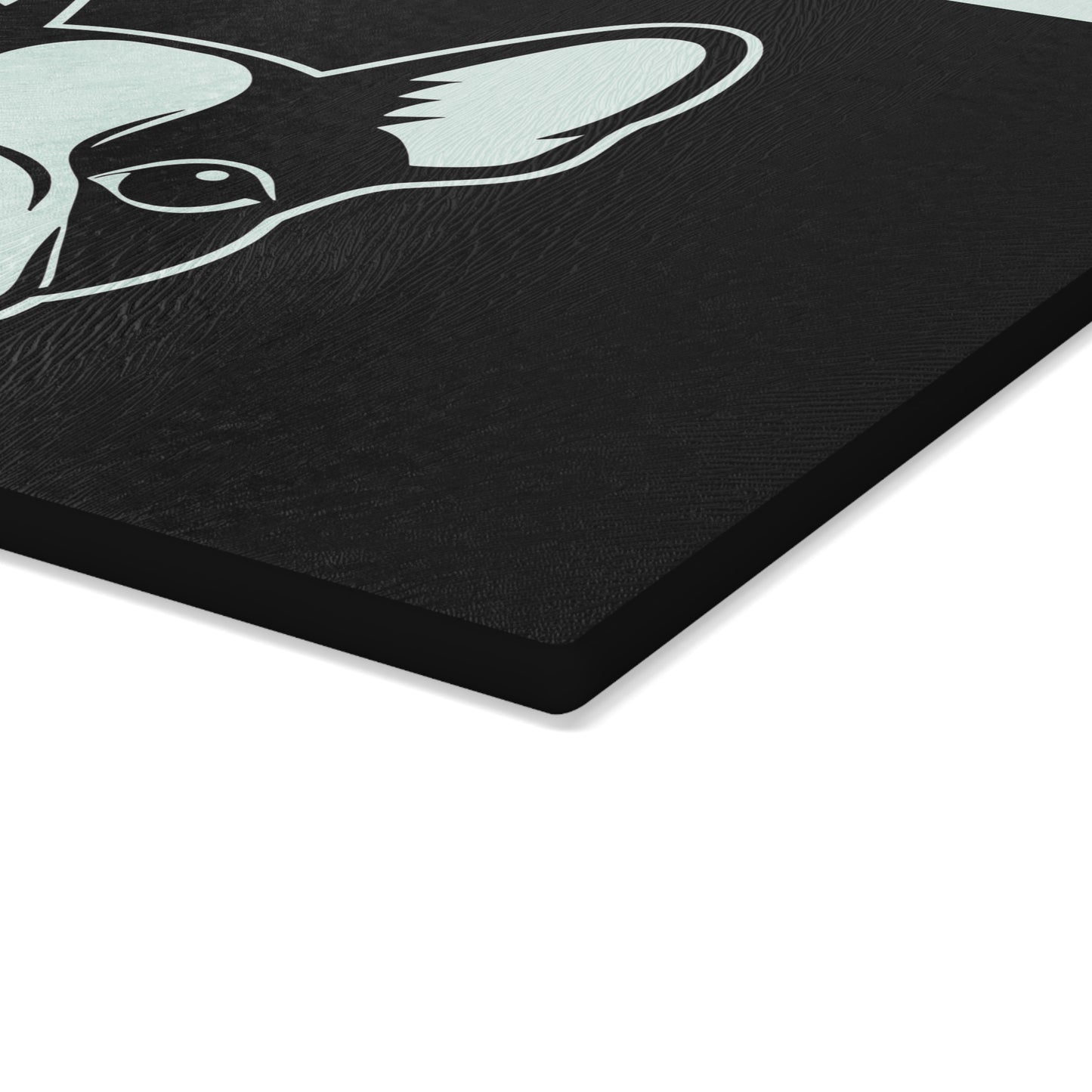 Bostie Face Glass Cutting Board - Black