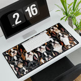 Boston Terrier Dogs Crowd Desk Mat - Stylish Office Accessory for Pet Lovers