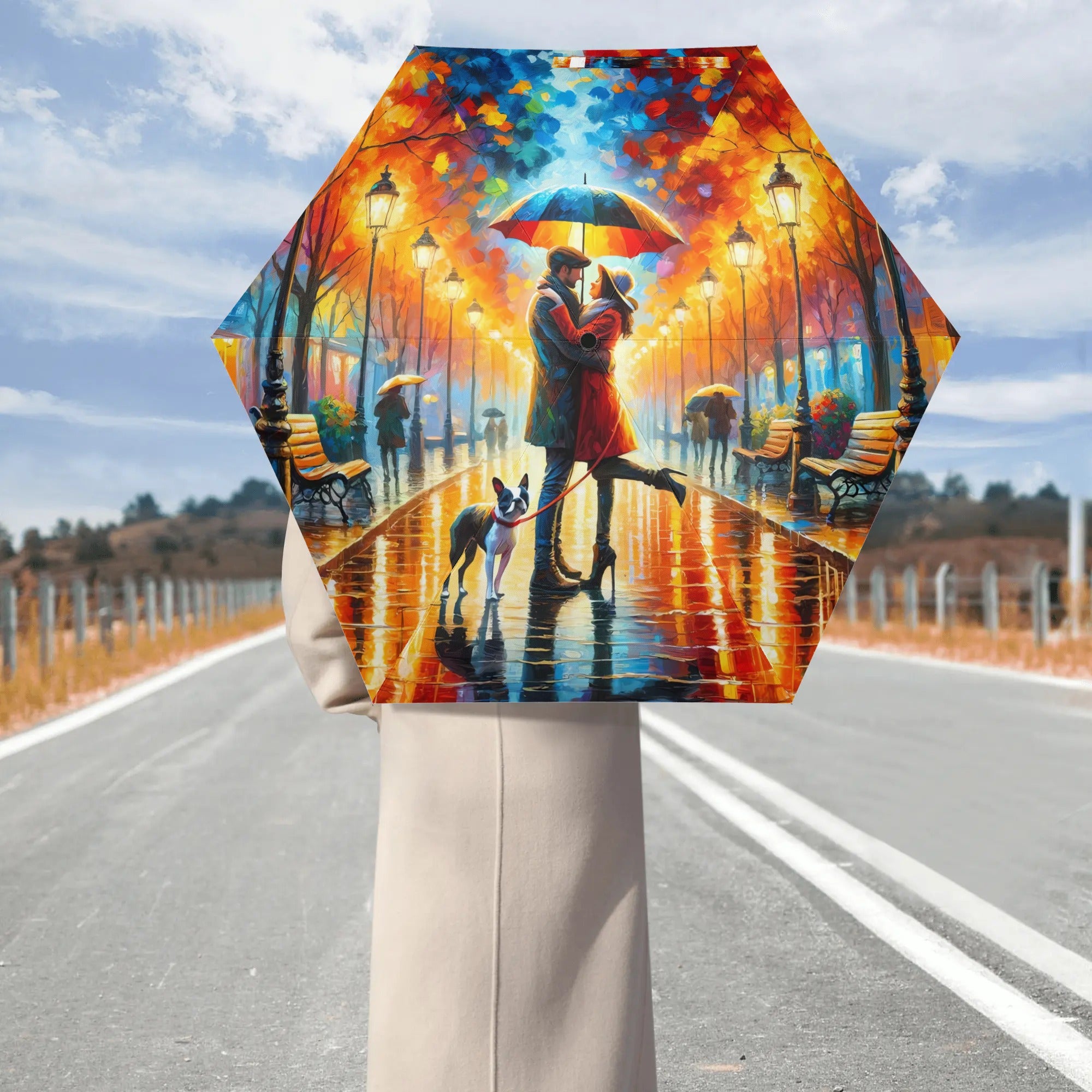 Rainy Embrace Lightweight Auto Open & Close Umbrella