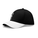 Boston Terrier Dog Sits - Black And White Baseball Cap