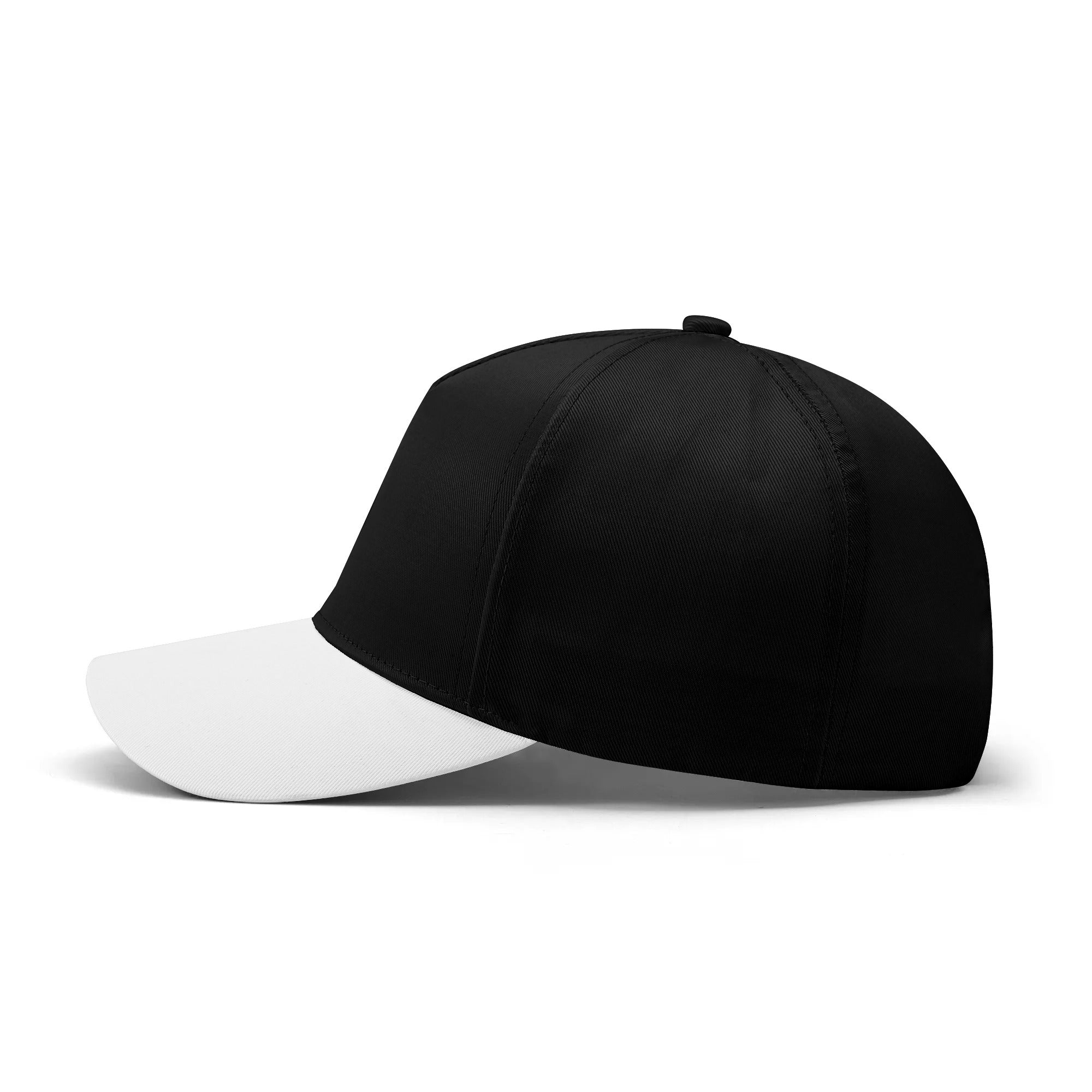 Boston Terrier Dog Sits - Black And White Baseball Cap