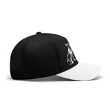Boston Terrier Dog Sits - Black And White Baseball Cap