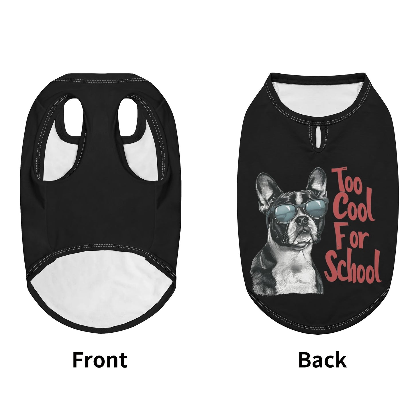 Too Cool For School Dog Shirt