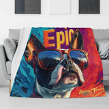 Epic Boston Terrier Dog Flannel Blanket