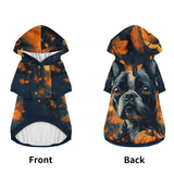 Halloween Pumpkin Boston Terrier Dog Pet Clothes Outfit Pullover Hoodie