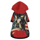 Patriotic Boston Terrier USA Flag Dog Pullover Hoodie