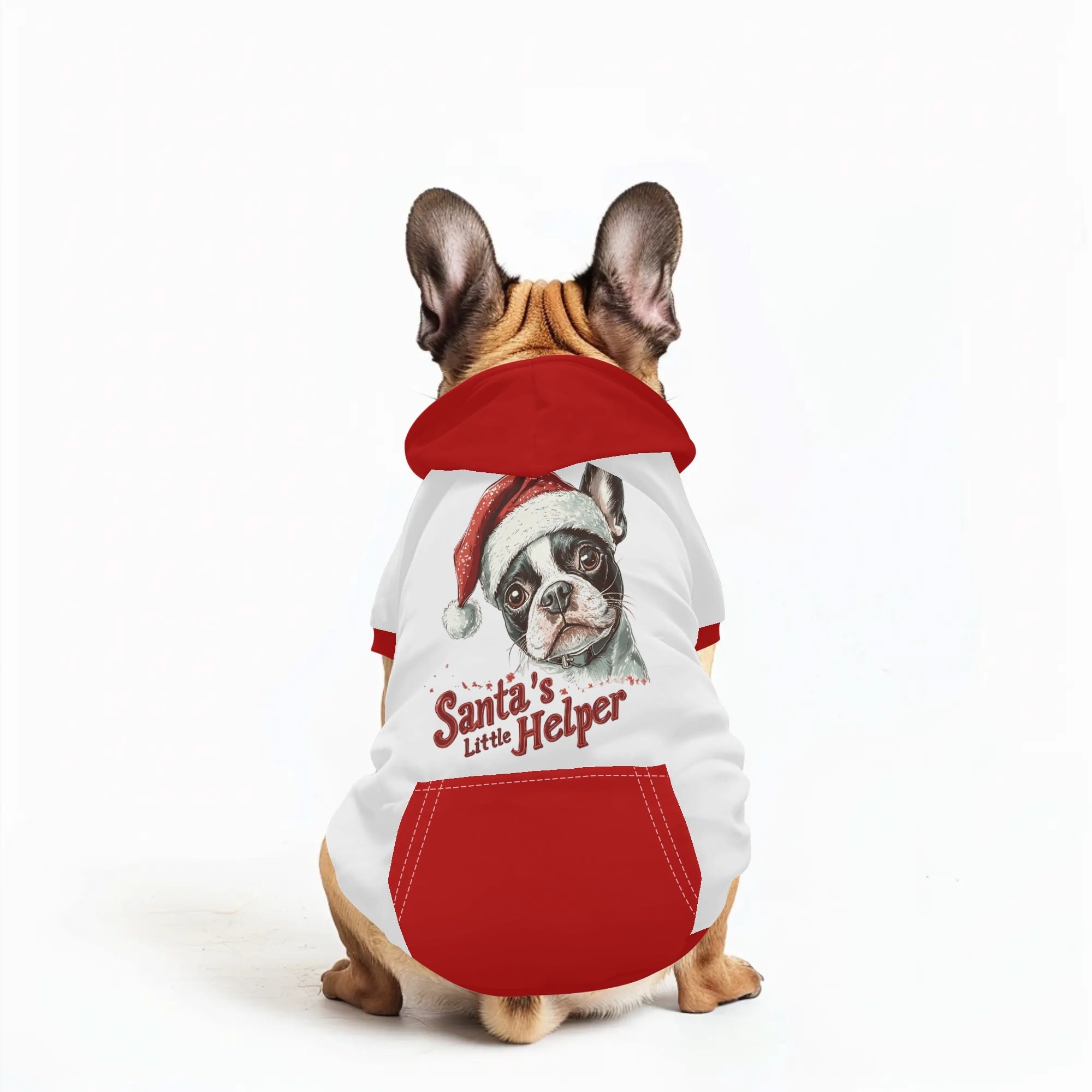 Santas Little Helper Dog Pullover Hoodie