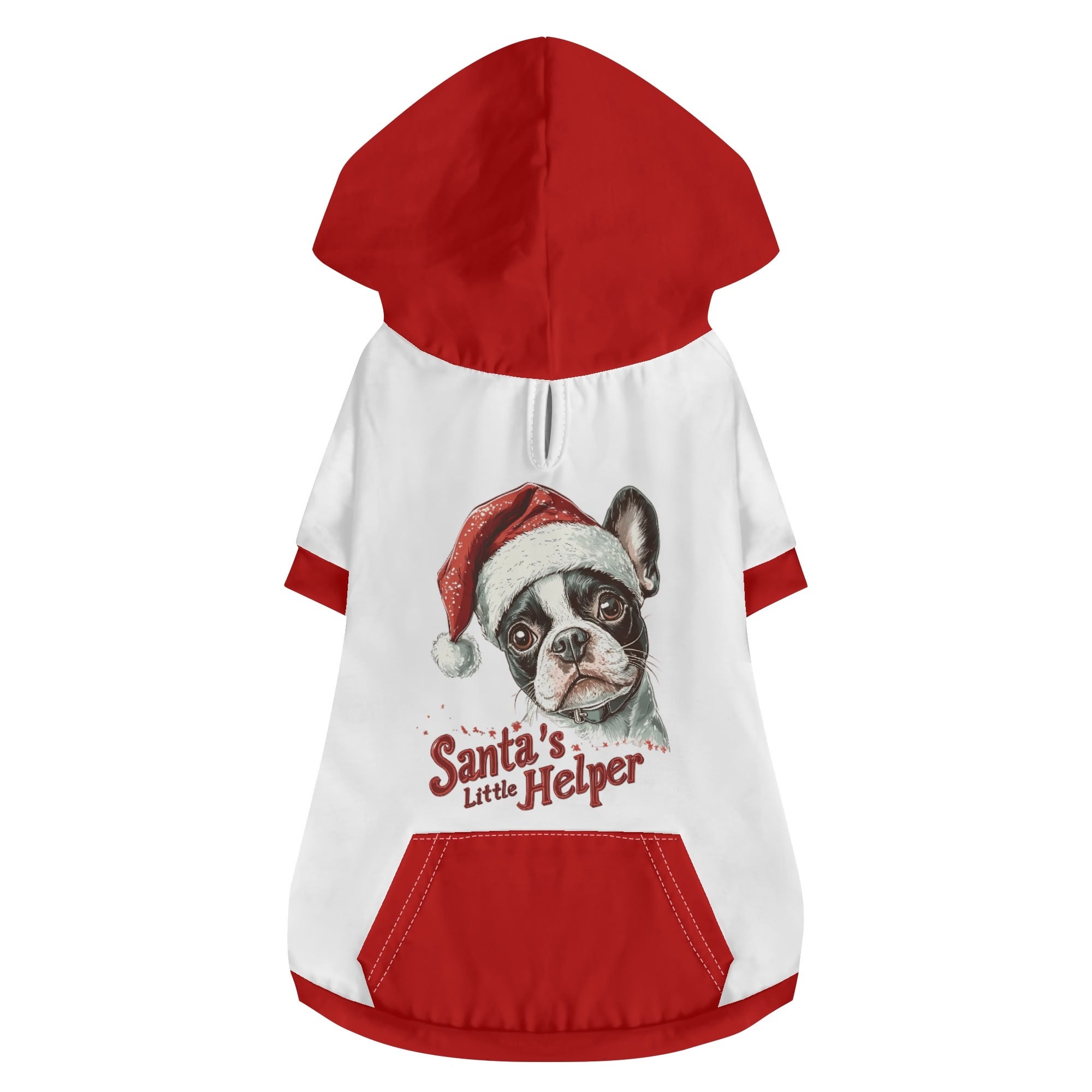 Santas Little Helper Dog Pullover Hoodie