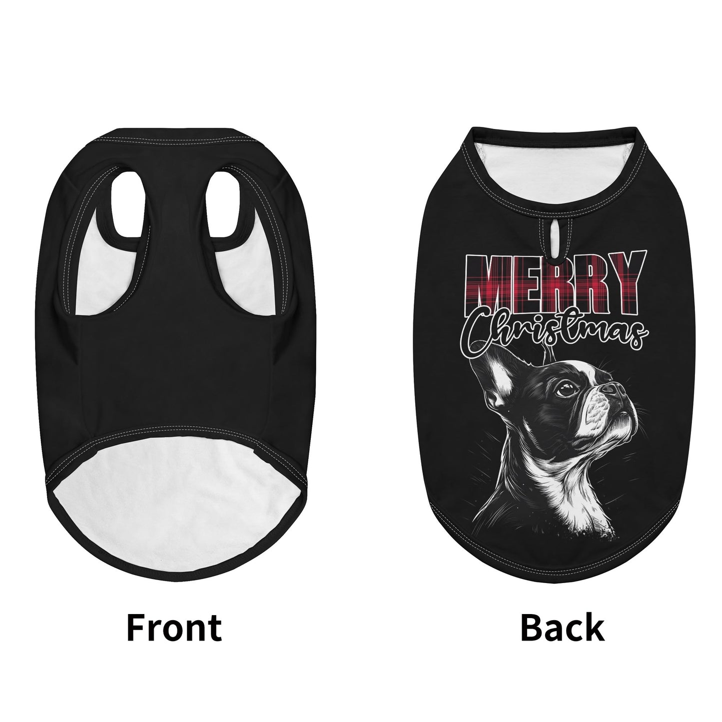 Merry Christmas Boston Terrier Dog Shirt