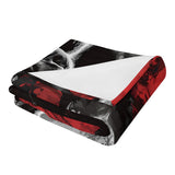 Grunge Boston Terrier Flannel Blanket - 4 Cozy Sizes for Ultimate Comfort and Style