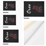 Personalized Boston Terrier Flannel Blanket - 4 Sizes - Red Plaid Dog Silhouette with Name