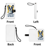 I Wish I Could Text My Bostie Phone Flip Case PU Leather Cover for Most Mobile Phone Models