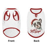 Santa's Little Helper Dog Shirt - White and Red