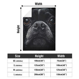Boston Terrier Dog Face Closeup Flannel Blanket - 4 Sizes