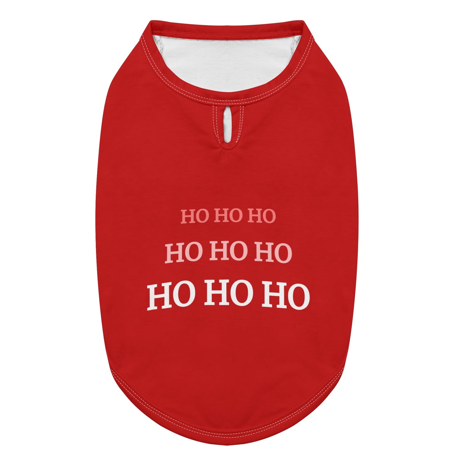 Red holiday Dog Shirt - Ho Ho Ho