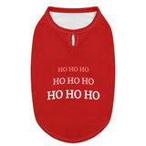 Red holiday Dog Shirt - Ho Ho Ho