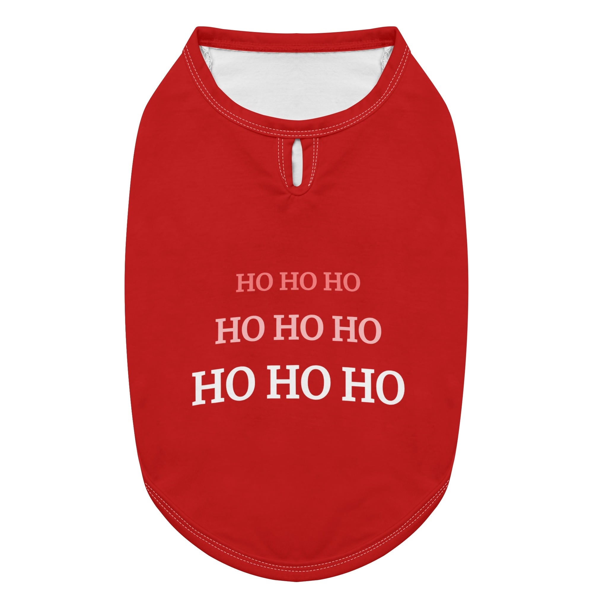 Red holiday Dog Shirt - Ho Ho Ho