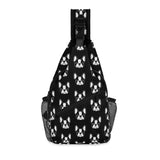 Bostie Faces Chest Crossbody Bag with Adjustable Strap