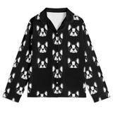 Bostie Faces Unisex Long Sleeve Adult Nightwear Pajama Set