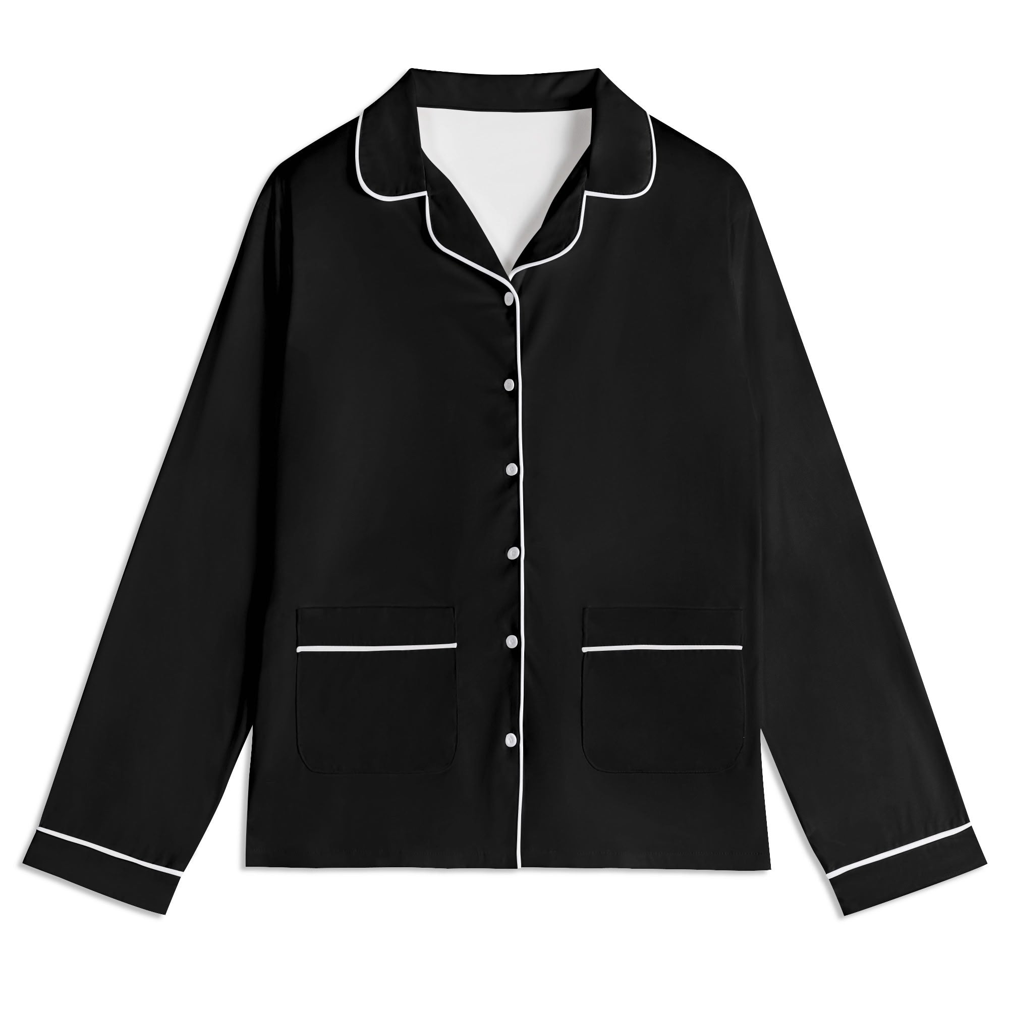 Custom Dog Portrait Unisex Long Sleeve Adult Nightwear Pajama Set Using Dog Photo and Name