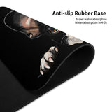 Peeking Boston Terrier Dog Diatomaceous Bath Mat