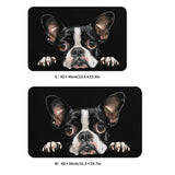 Peeking Boston Terrier Dog Diatomaceous Bath Mat