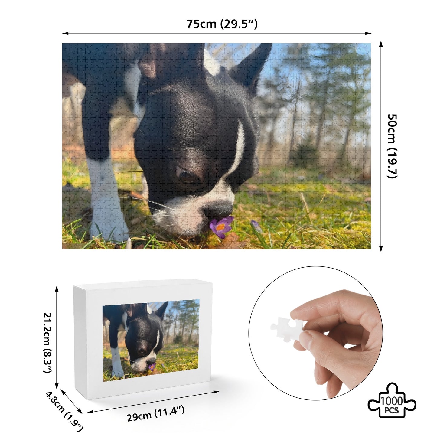 Custom Jigsaw Puzzle Using Dog Photo (1000 Pcs)