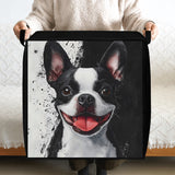 Black and White Boston Terrier Art Storage Box Bag