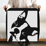 Boston Terrier Dog Head Tilt Storage Box Bag