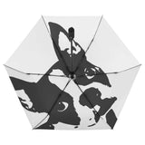 Boston Terrier Dog Head Tilt Auto Open & Close Umbrella