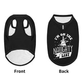 Im On the Naughty List Christmas Dog Shirt - Black