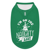 Im On the Naughty List Christmas Dog Shirt - Green