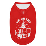 Im On the Naughty List Christmas Dog Shirt - Red